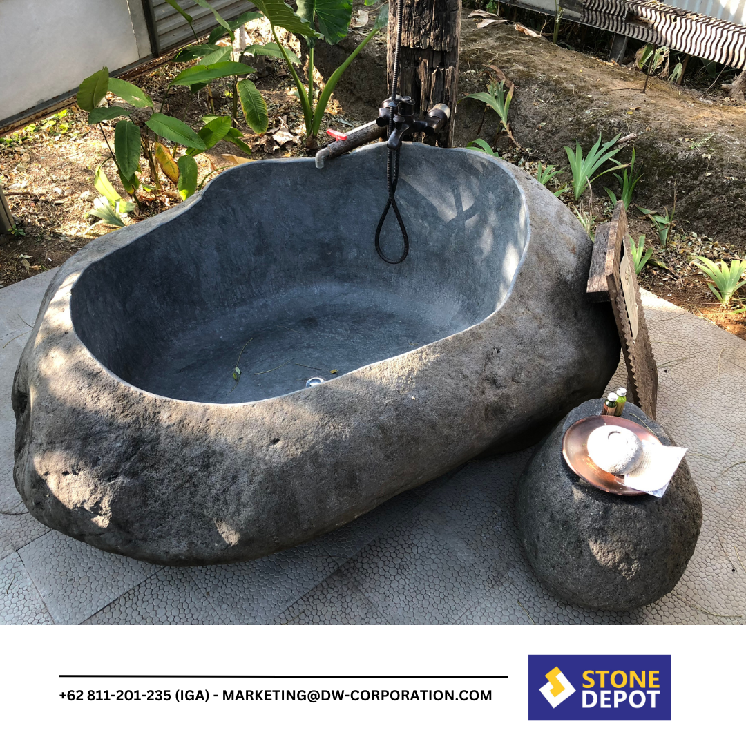 Riverstone Bathtub at Private Spa